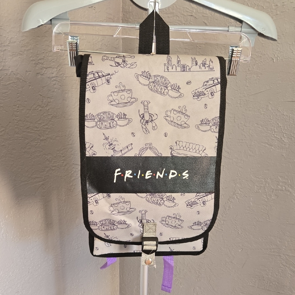 FRIENDS Black And Gray Print Backpack